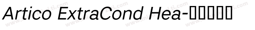 Artico ExtraCond Hea字体转换